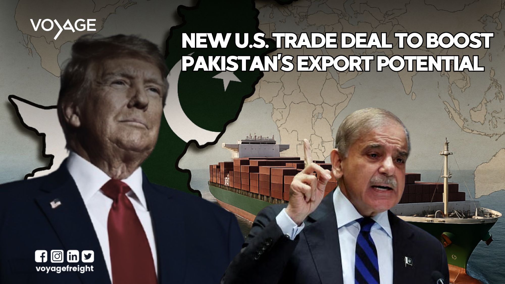 Containers at port representing US-Pakistan trade and export growth