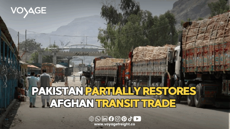 Cargo trucks lined up at Chaman border as Pakistan resumes Afghan Transit Trade operations.